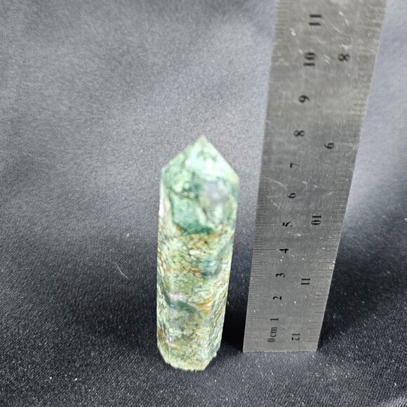 Green Moss Agate tower - Picture 6 of 8